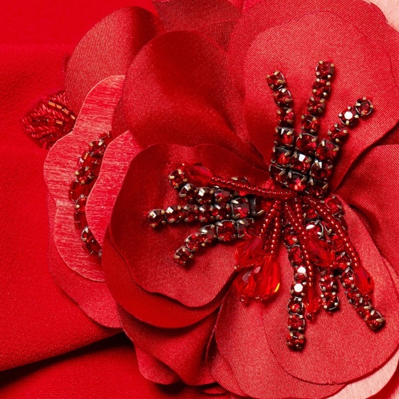 Badgley Mischka Off the Shoulder Brooch Dress - Picture 8 of 8